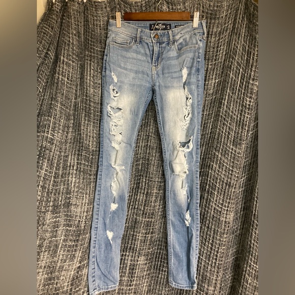 Hollister Denim - Hollister Distressed Light Blue Skinny Jeans